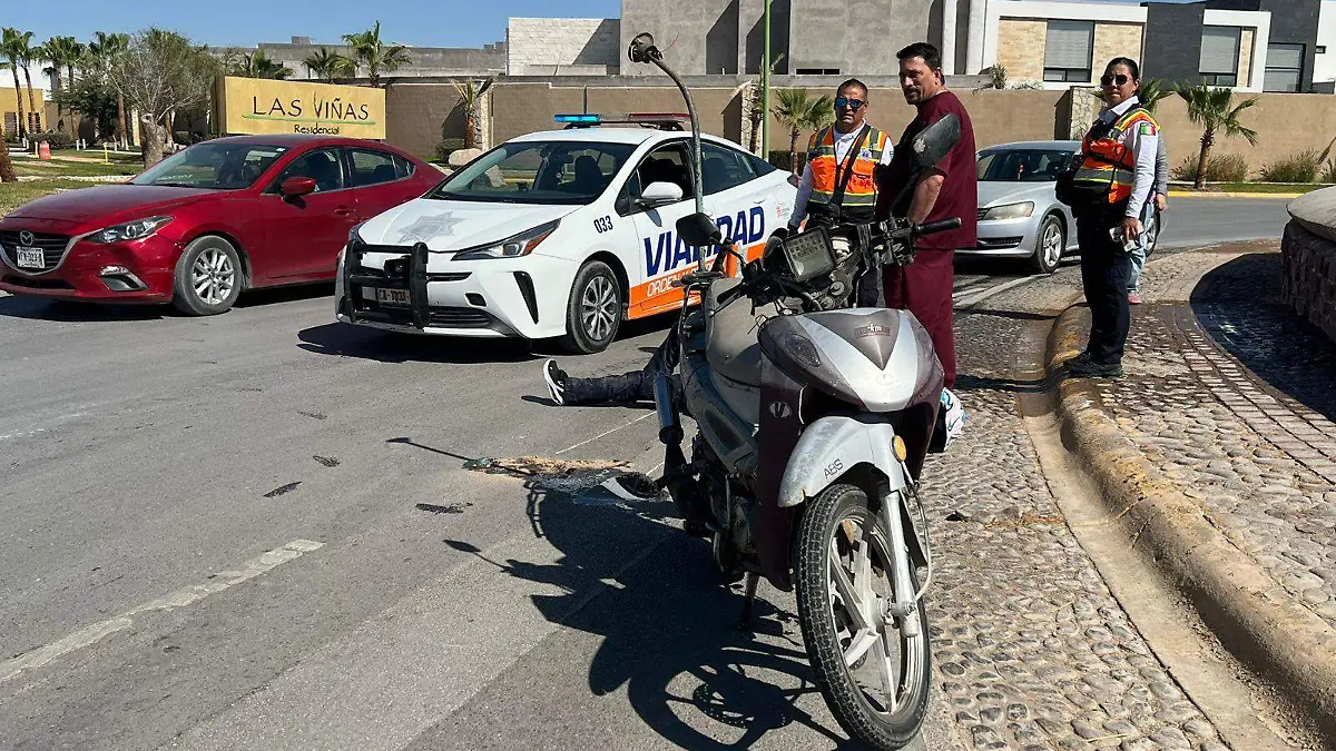 Motociclista accidente